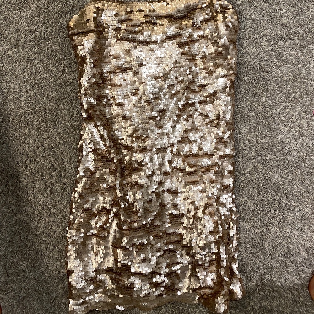 Sequin gold dress
